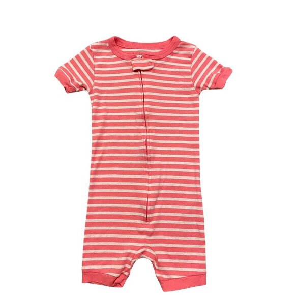 Carters Toddler Girl's Pink Striped Shortie Sleeper - Size 2T - Like New! - Picture 1 of 1